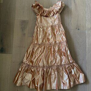 Janie and Jack Rachel Zoe Metallic Midi Dress Size 7